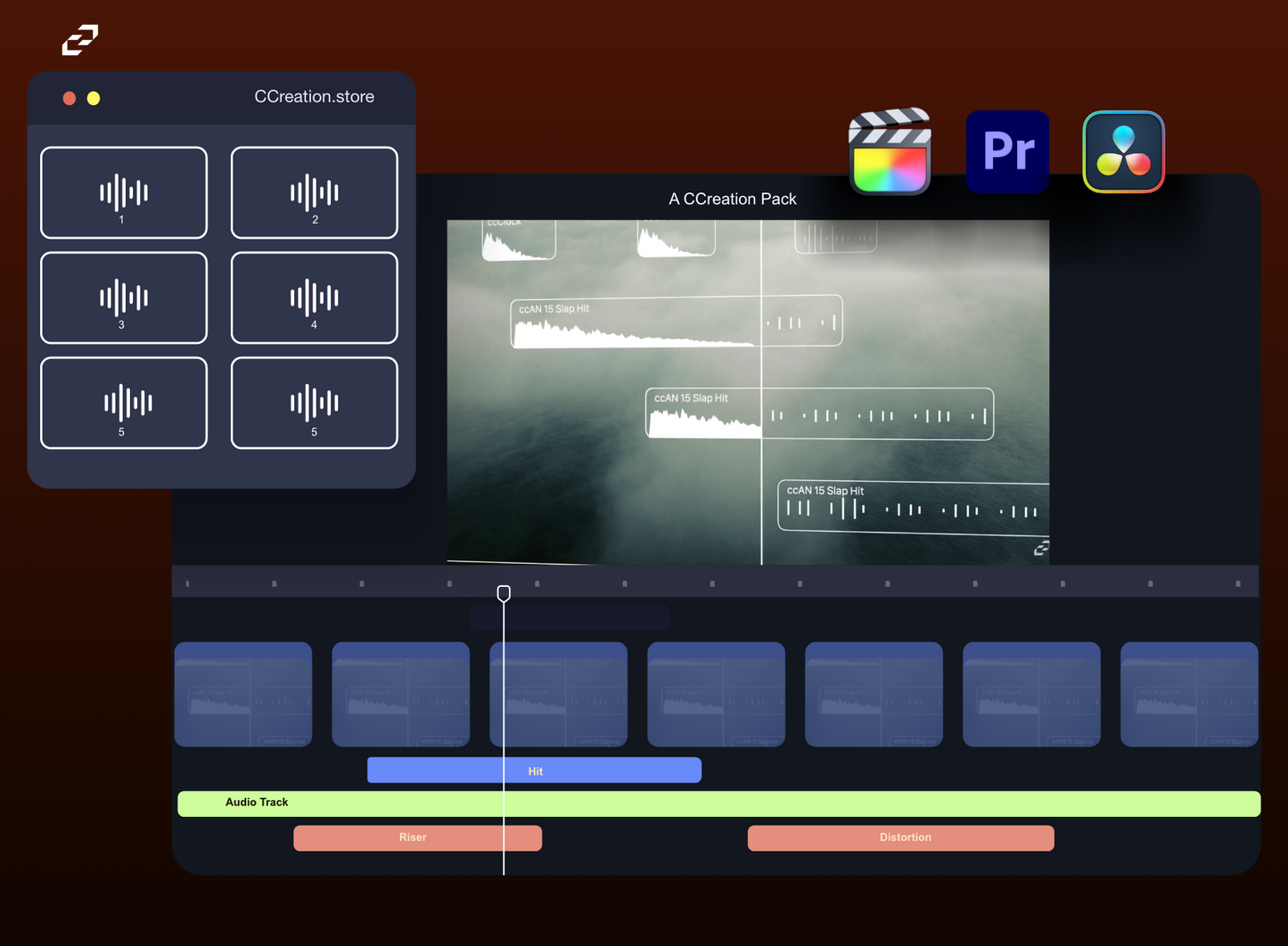 Hits Sound Effects - SFX for Final Cut Pro, Premiere Pro, DaVinci Resolve - C Creation Store
