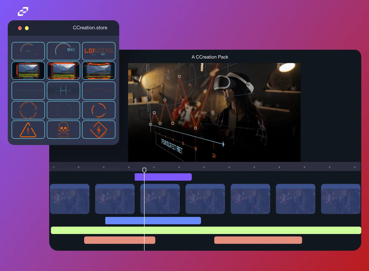 HUD Infographics Pack - Editable Video Elements for Final Cut Pro - CCreation Store