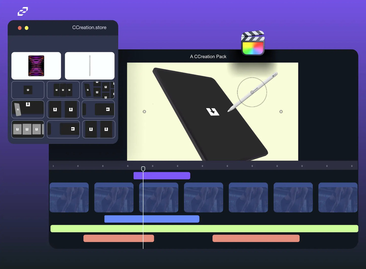iPad Website Mockup - Editable Video Templates - CCreation Store
