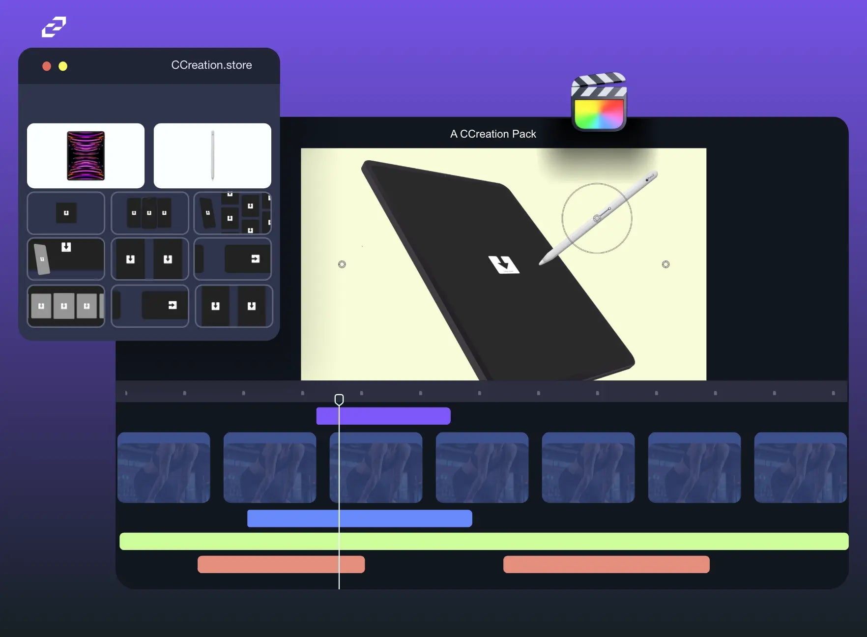 iPad Website Mockup - Editable Video Templates - CCreation Store