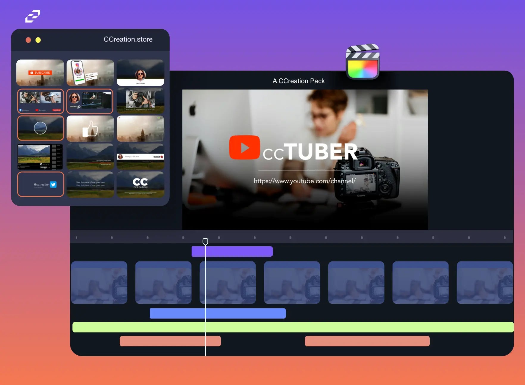 YouTube Title Pack for Final Cut Pro - Editable Video Templates - C Creation Store