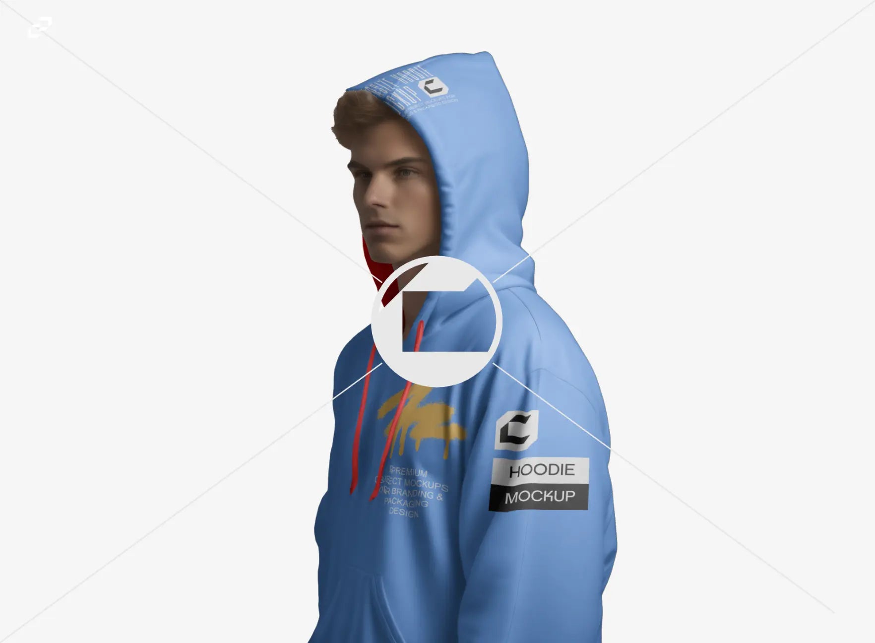 Free Man in Hoodie Mockup - PSD Mockups - CCreation Store