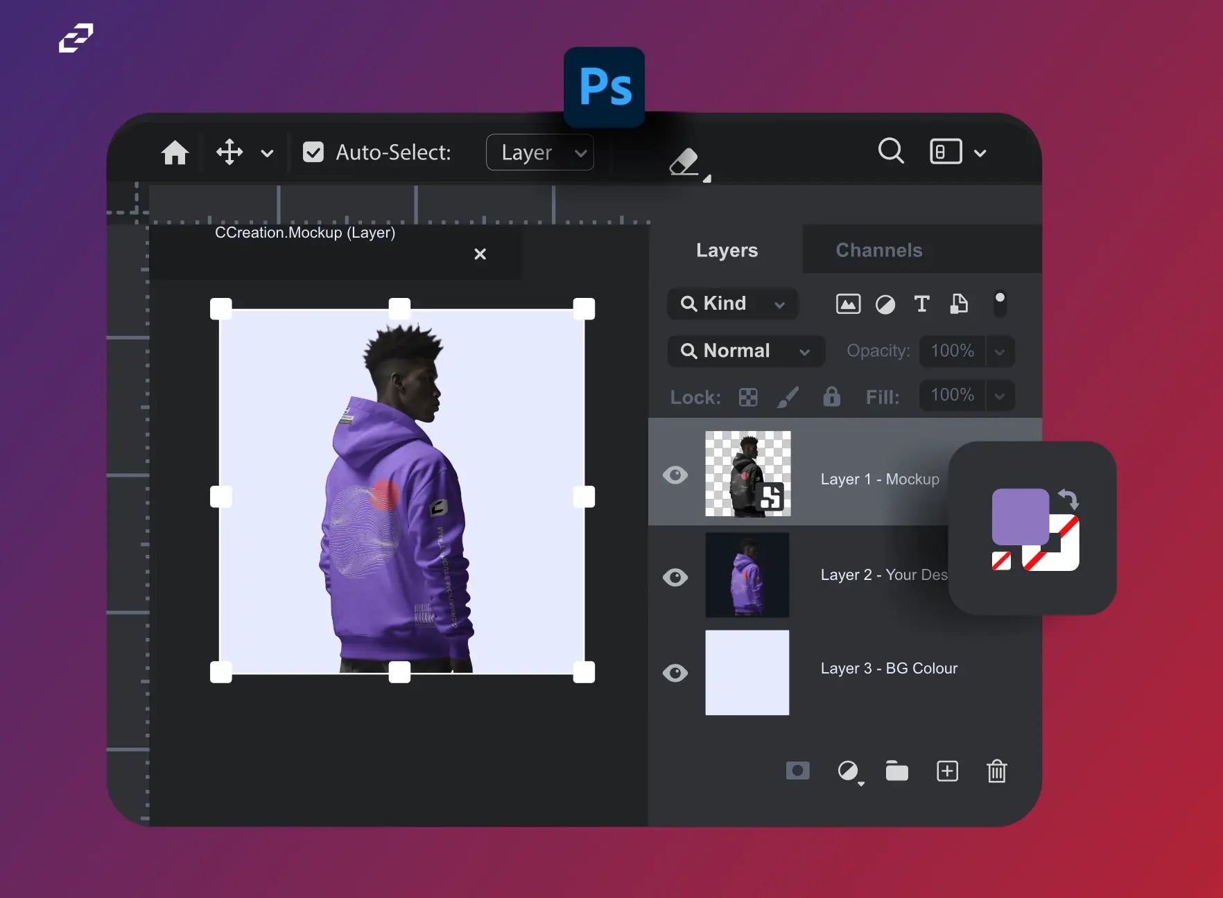 Free Man in Hoodie Mockup - PSD Mockups - CCreation Store