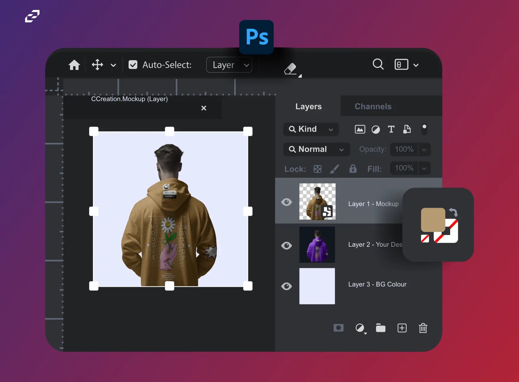 Free Man in Hoodie Mockup - PSD Mockups - CCreation Store