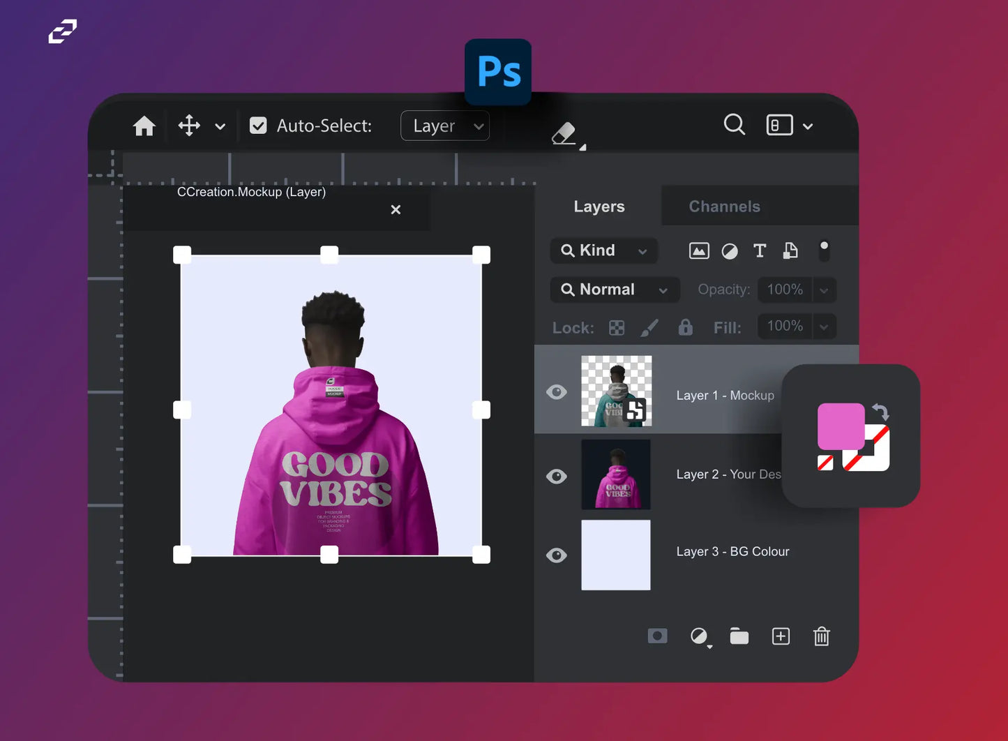 Free Man in Hoodie Mockup - PSD Mockups - CCreation Store