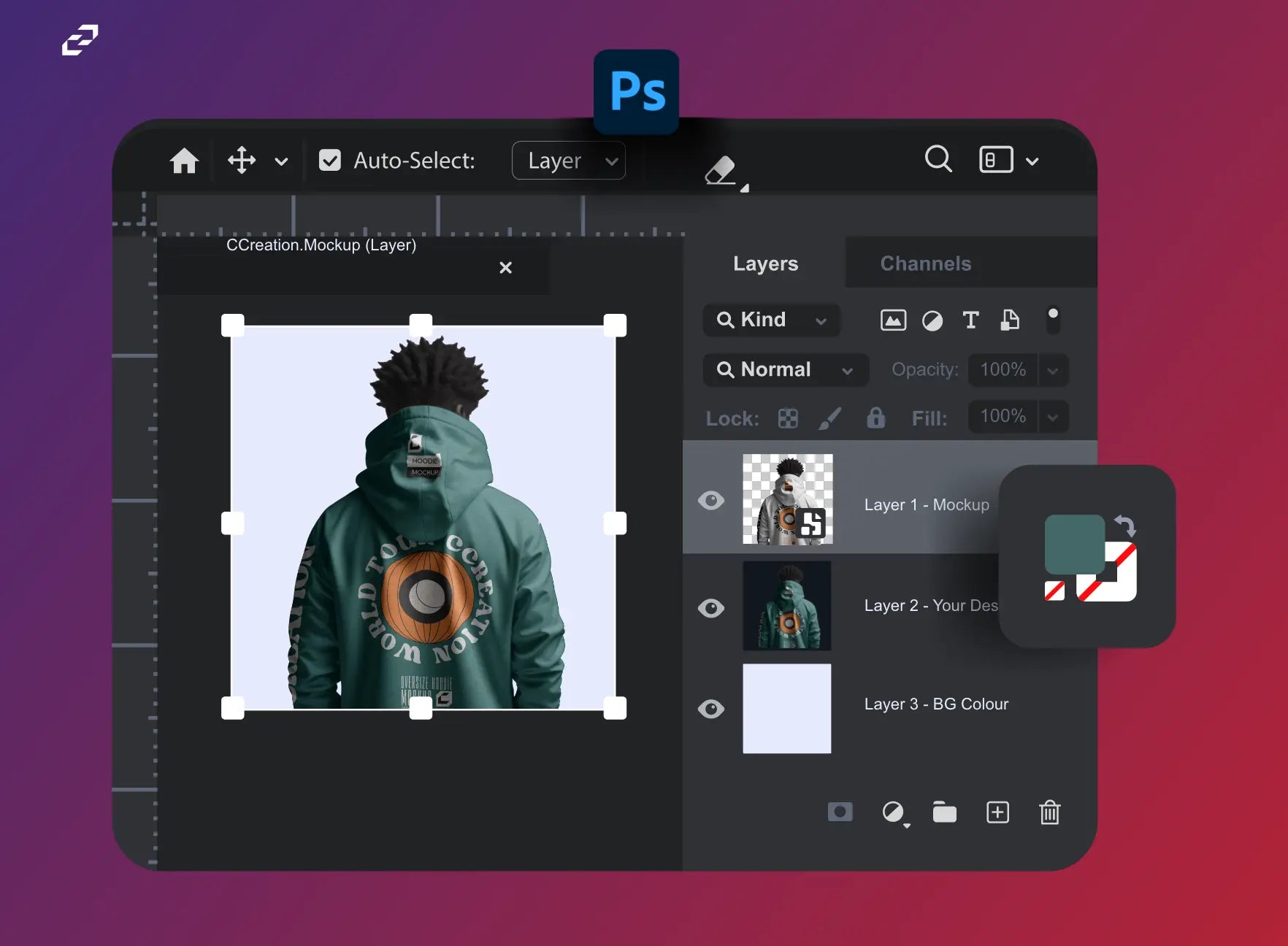 Free Man in Hoodie Mockup - PSD Mockups - CCreation Store