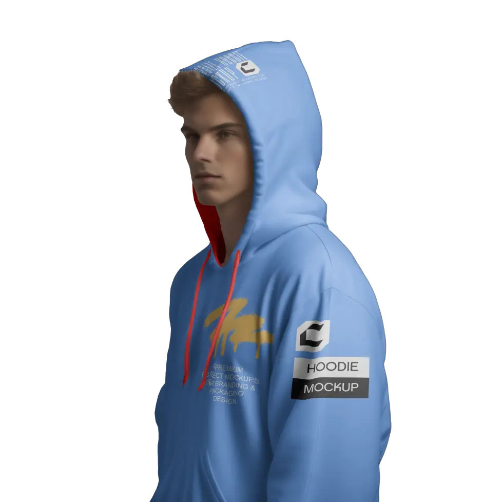 Free Man in Hoodie Mockup - PSD Mockups - CCreation Store
