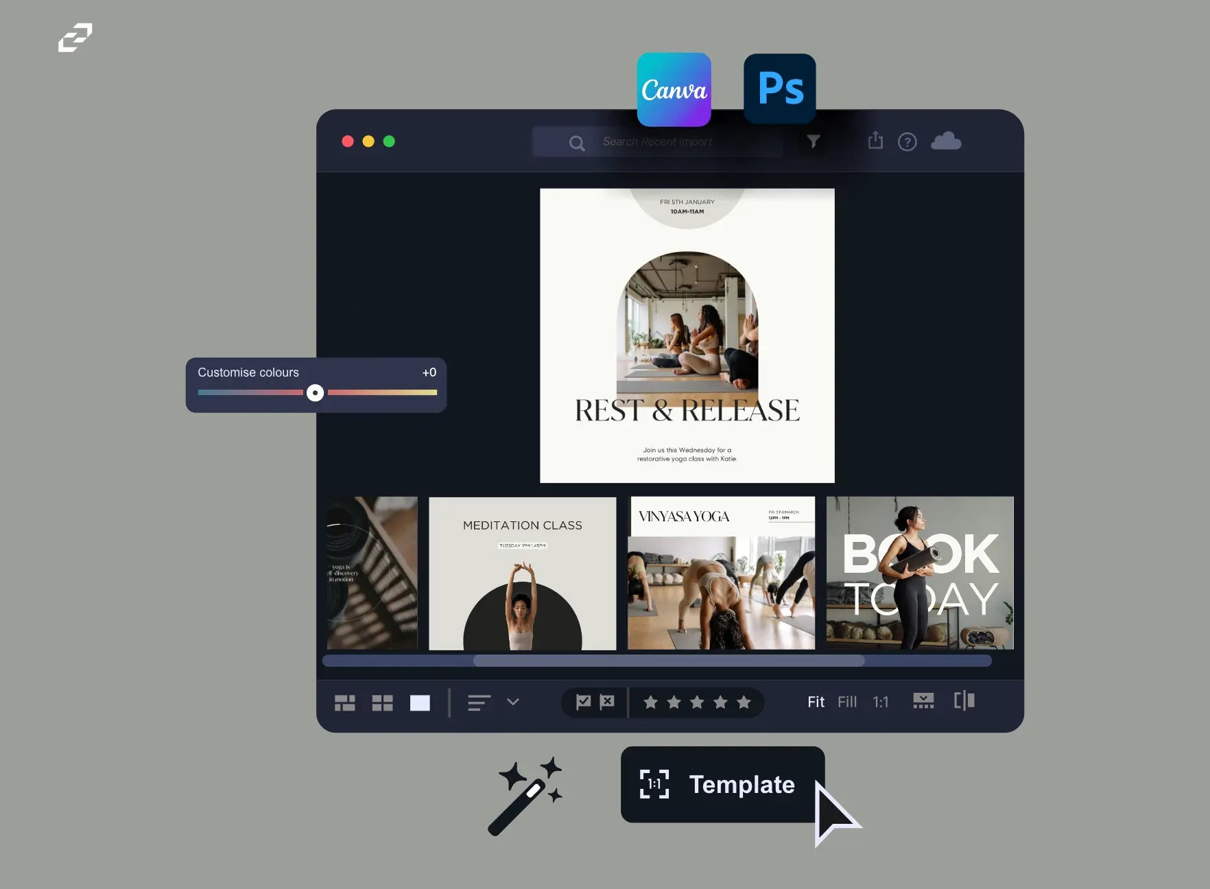 Social Media Instagram Templates - Customisable in Canva - Yoga Pilates Studio and Instructors - Wellness Content Creators - C Creation Store