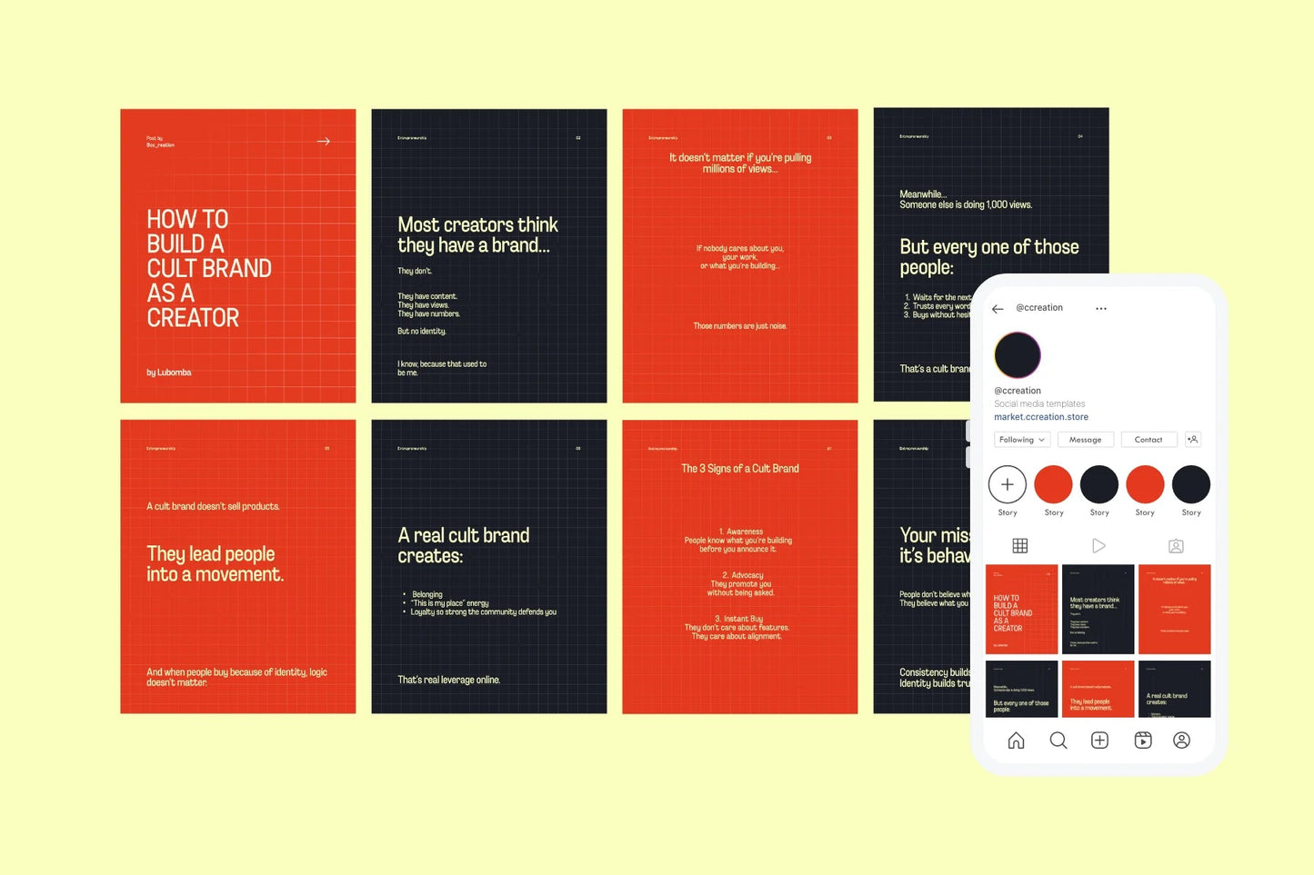 Clean Collection – Instagram Carousel Template Pack (Canva, Figma, Adobe XD, InDesign & Photoshop) ccreation.store