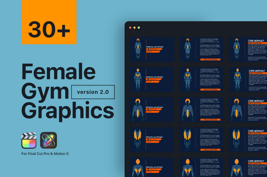 Female Ectomorph Gym Graphics For Final Cut Pro, Premiere Pro & DVR ccreation.store
