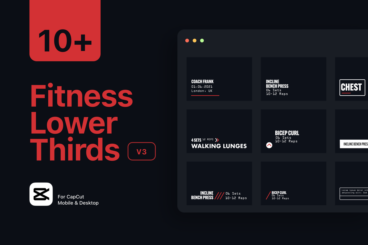Female Gym Graphics V3 - CapCut ccreation.store