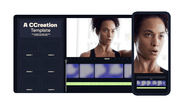 Gym Graphics V2 Female for CapCut ccreation.store