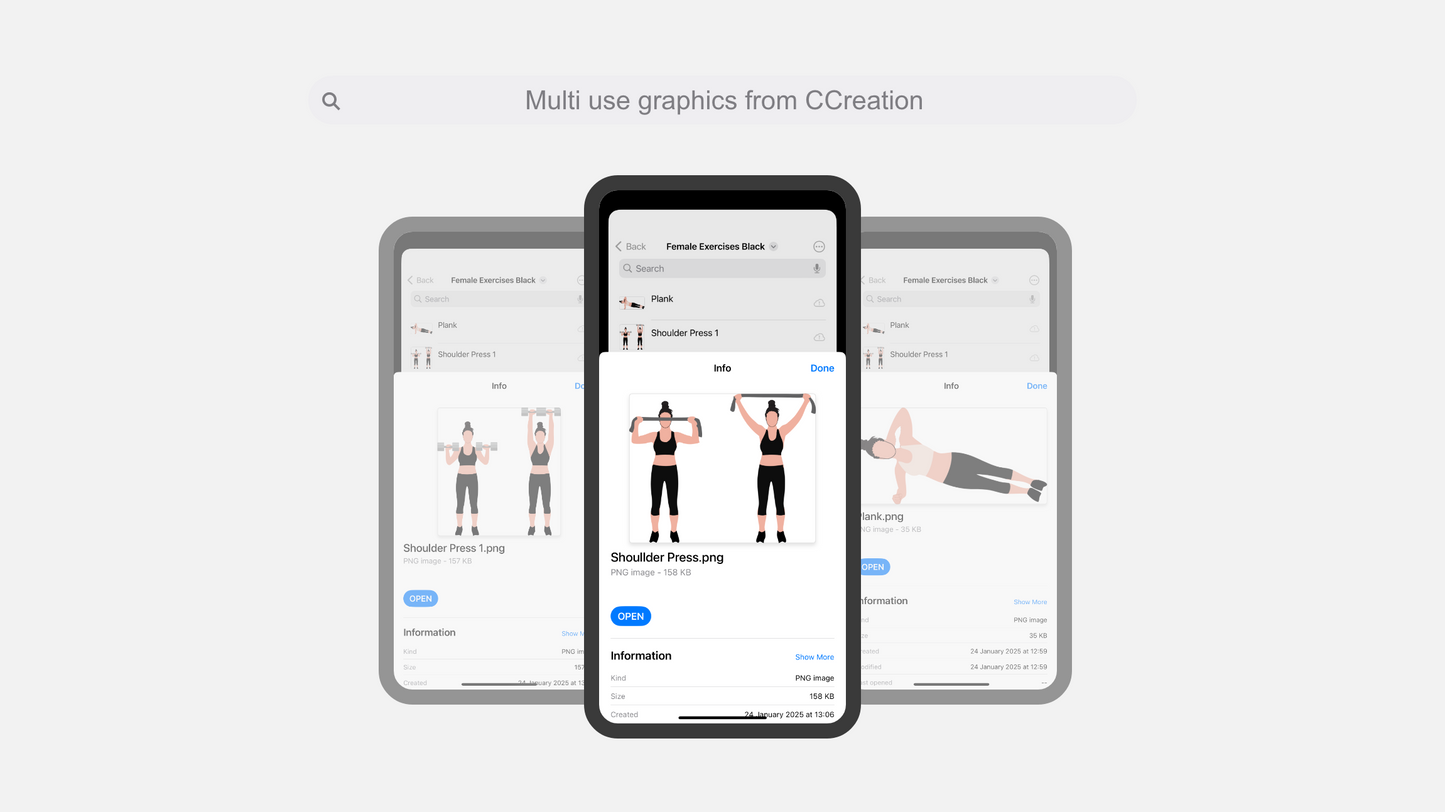 Female Exercise Illustrations - 40+ PNG Workout Clipart, Fitness Clipart, DFY Content for Workouts