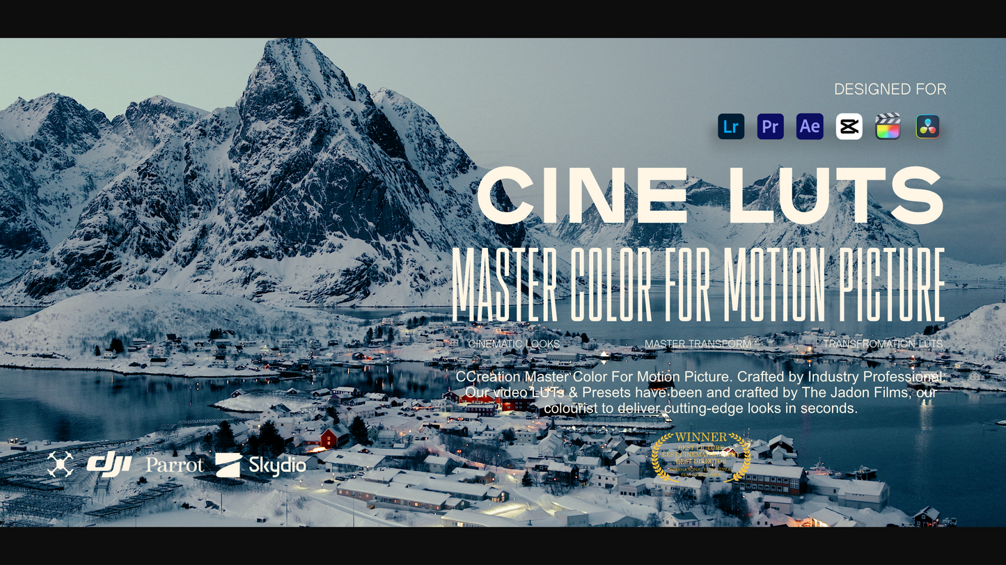 Drone luts for capcut that work with a variety of DJI drone cameras, lighting and different landscapes. Suitable from the moody landscapes of the Faroe Islands to midday sunsets - CCreation.store