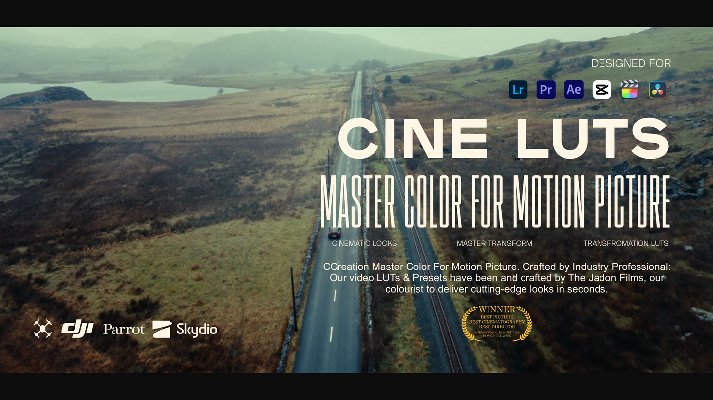Drone luts for capcut that work with a variety of DJI drone cameras, lighting and different landscapes. Suitable from the moody landscapes of the Faroe Islands to midday sunsets - CCreation.store