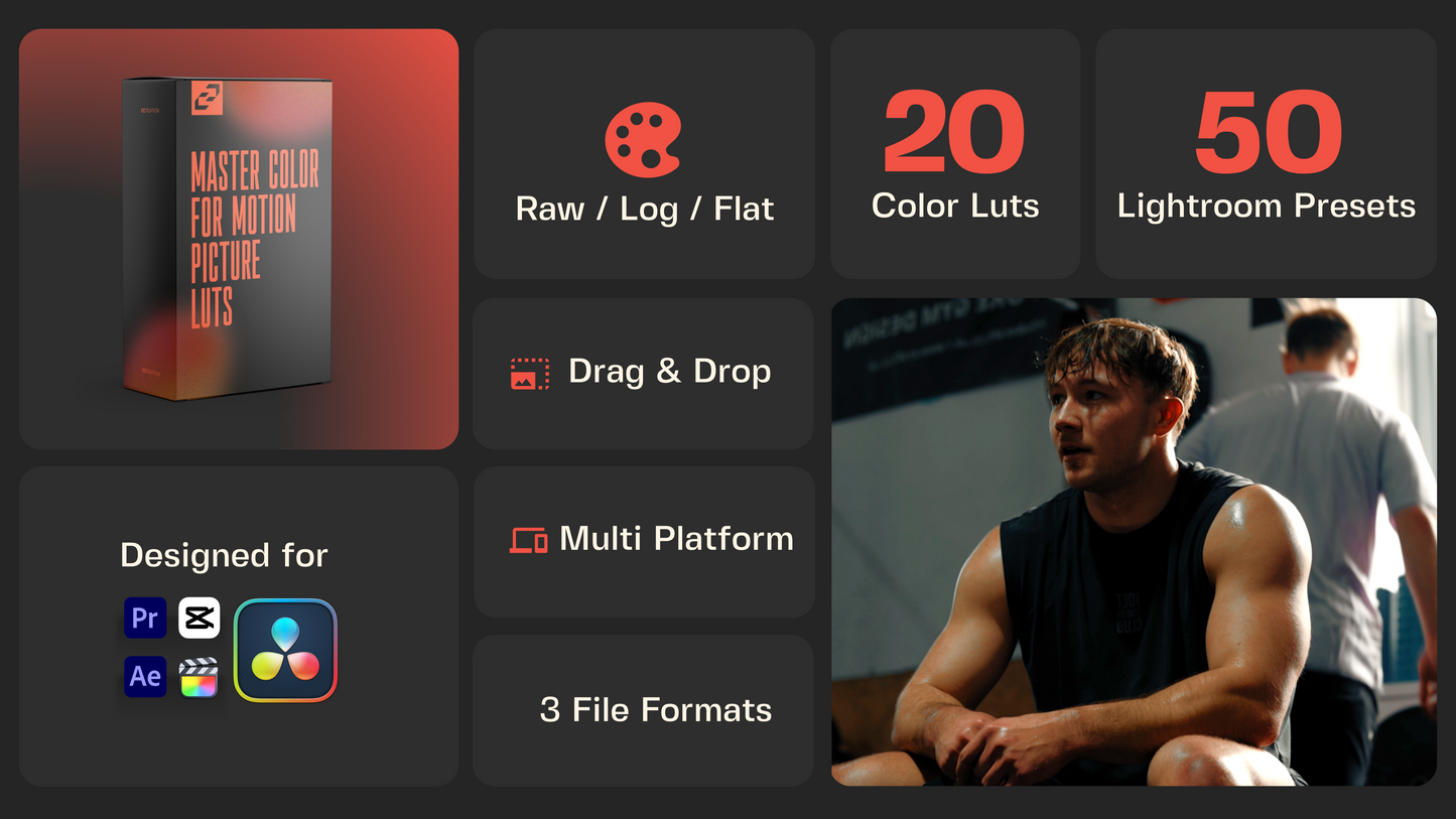The Sports Video LUT Pack is a collection of color grading presets that I use every single day to give my sports videos an edgy and cinematic look from CCreation
