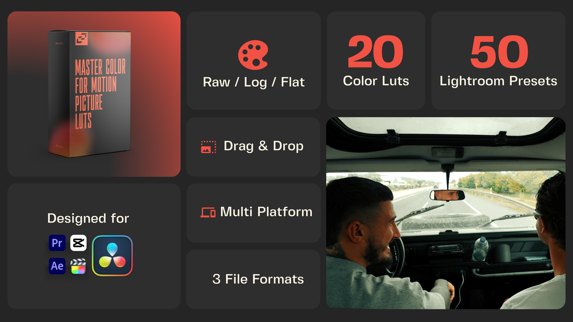 cinematic lifestyle vlog LUTs that allow you to quickly and easily achieve a big budget look at a discount price - CCreation.store