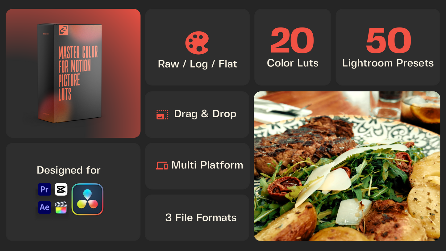 cinematic lifestyle vlog LUTs that allow you to quickly and easily achieve a big budget look at a discount price - CCreation.store