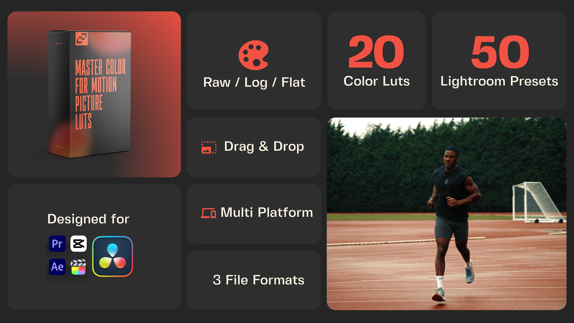 cinematic crossfit LUTs that allow you to quickly and easily achieve a big budget look at a discount price - CCreation.store