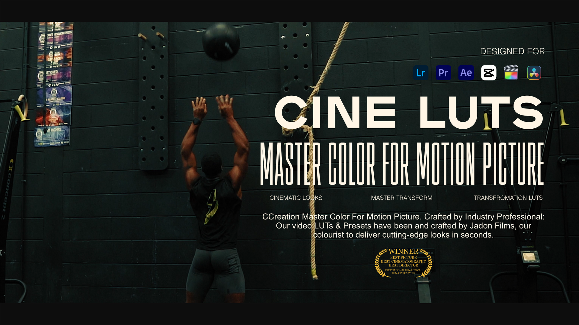 cinematic gym film LUTs that allow you to quickly and easily achieve a big budget look at a discount price - CCreation.store