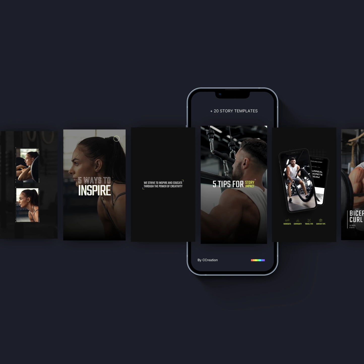 Social Media Instagram Templates - Customisable in Canva - Lifestyle Workout Running Coach Personal Trainer - C Creation Store