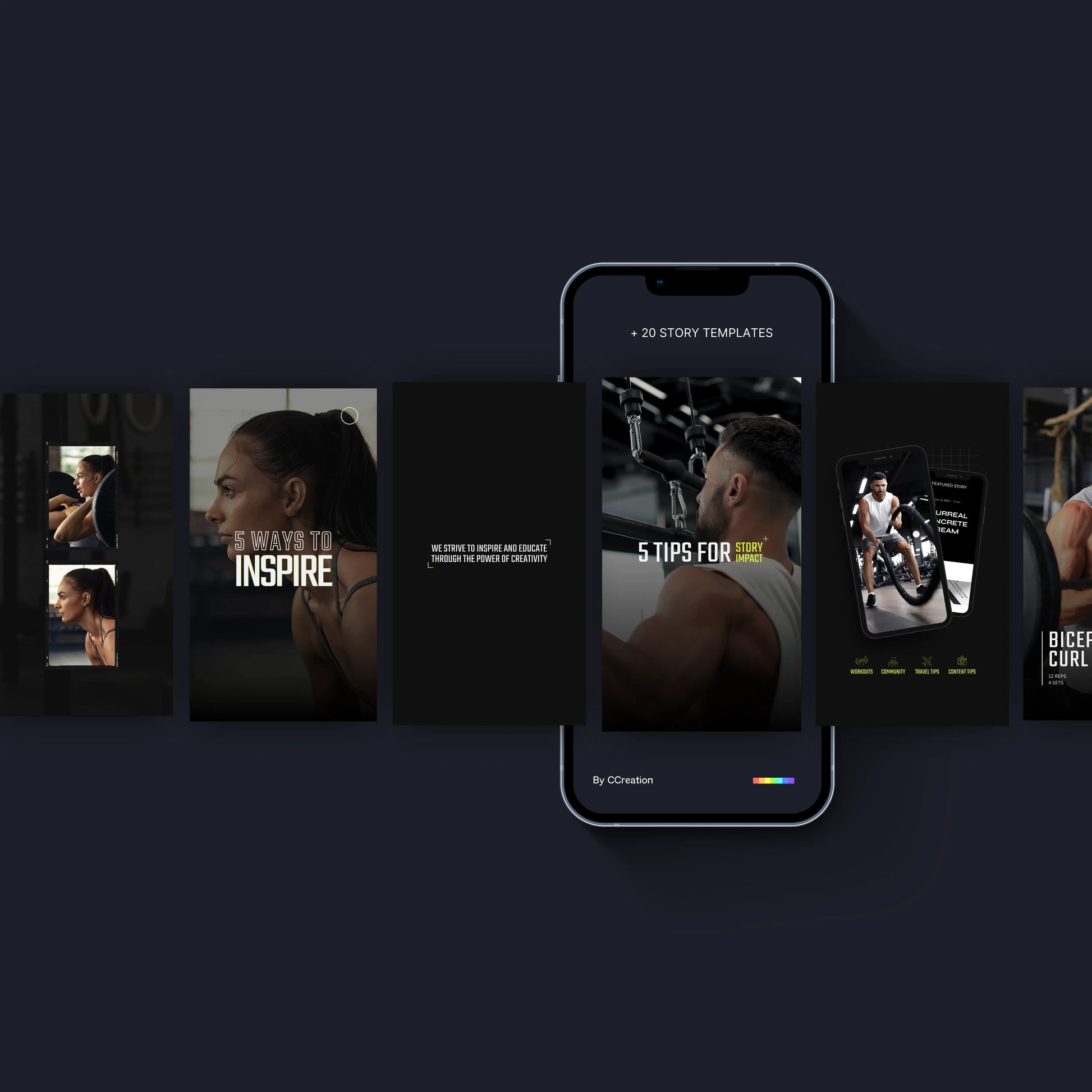 Social Media Instagram Templates - Customisable in Canva - Lifestyle Workout Running Coach Personal Trainer - C Creation Store