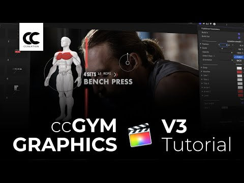 3D gym graphics for final cut Pro, Premiere Pro and Davinci Resolve