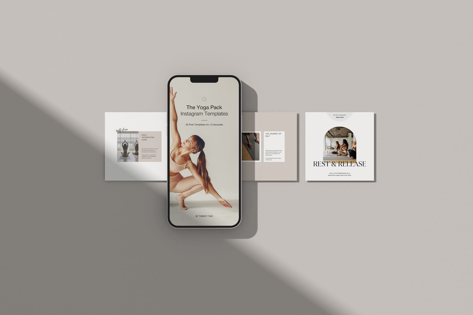 Yoga Instagram Post Templates - Canva