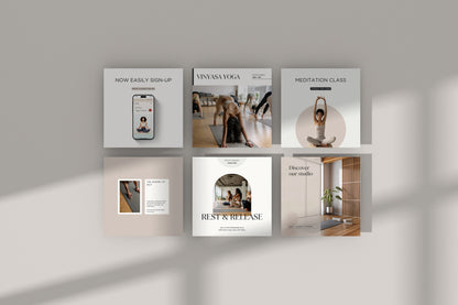 Yoga Instagram Post Templates - Canva