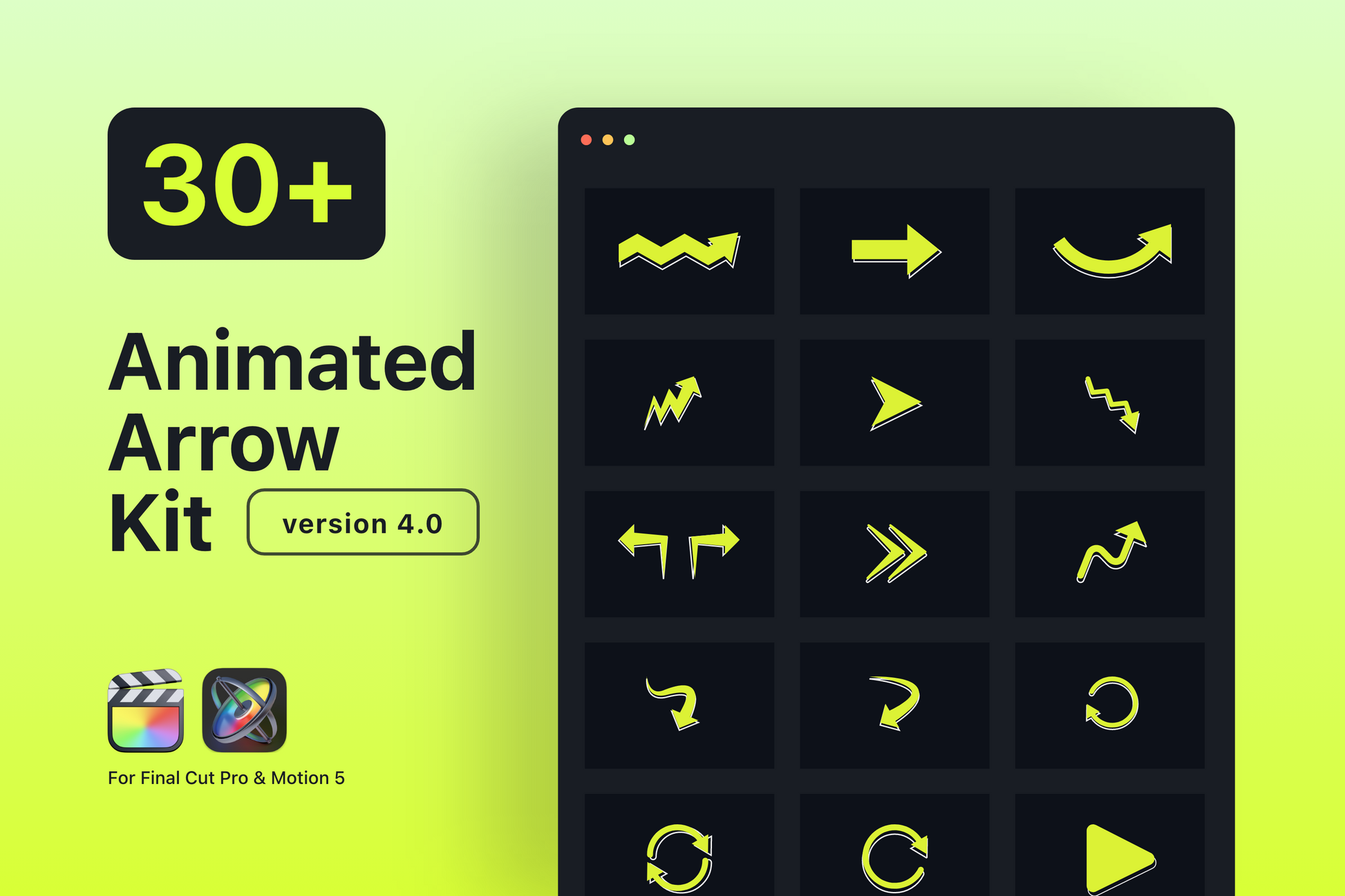 Animated Arrows Kit - Final Cut Pro ccreation.store