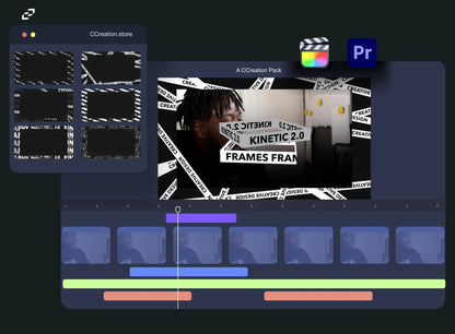 Kinetic Frames for Final Cut Pro, Premiere Pro  - Editable Video Templates - CCreation Store