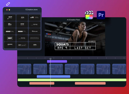 Fitness Lower Thirds - Editable Video Templates for Final Cut Pro - CCreation Store