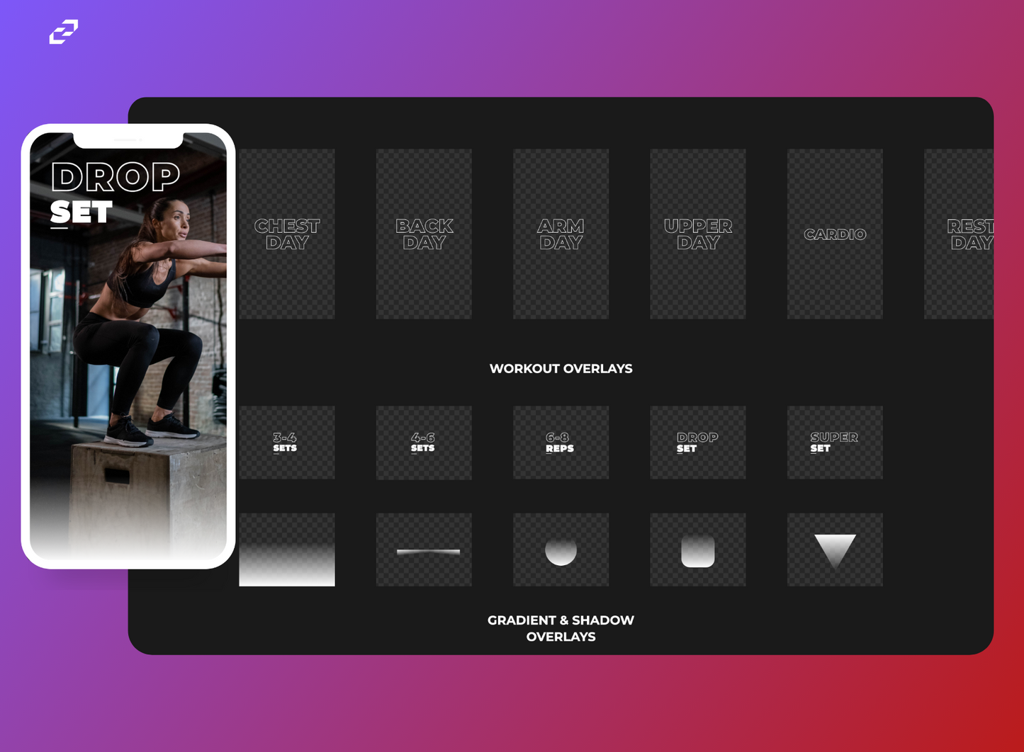 Instagram Story Graphic Overlays, Content Elements inc. days of week - CCreation Store