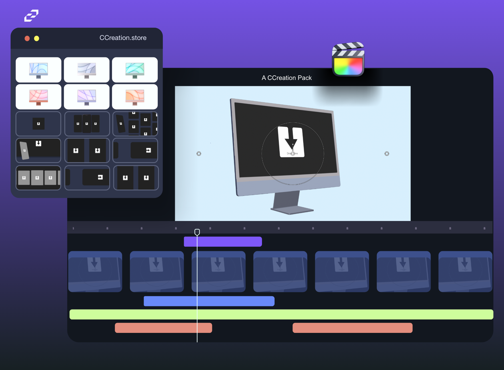 iMac Website Mockup - Editable Video Templates - CCreation Store