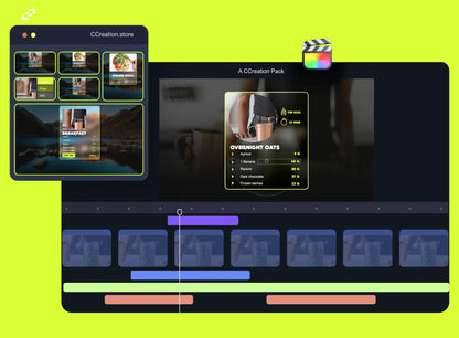 Infographic Recipe Templates for Final Cut Pro - Editable Fitness Templates - C Creation Store