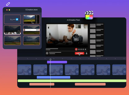 YouTube Graphics Pack for Final Cut Pro - Editable Video Templates and Titles - C Creation Store