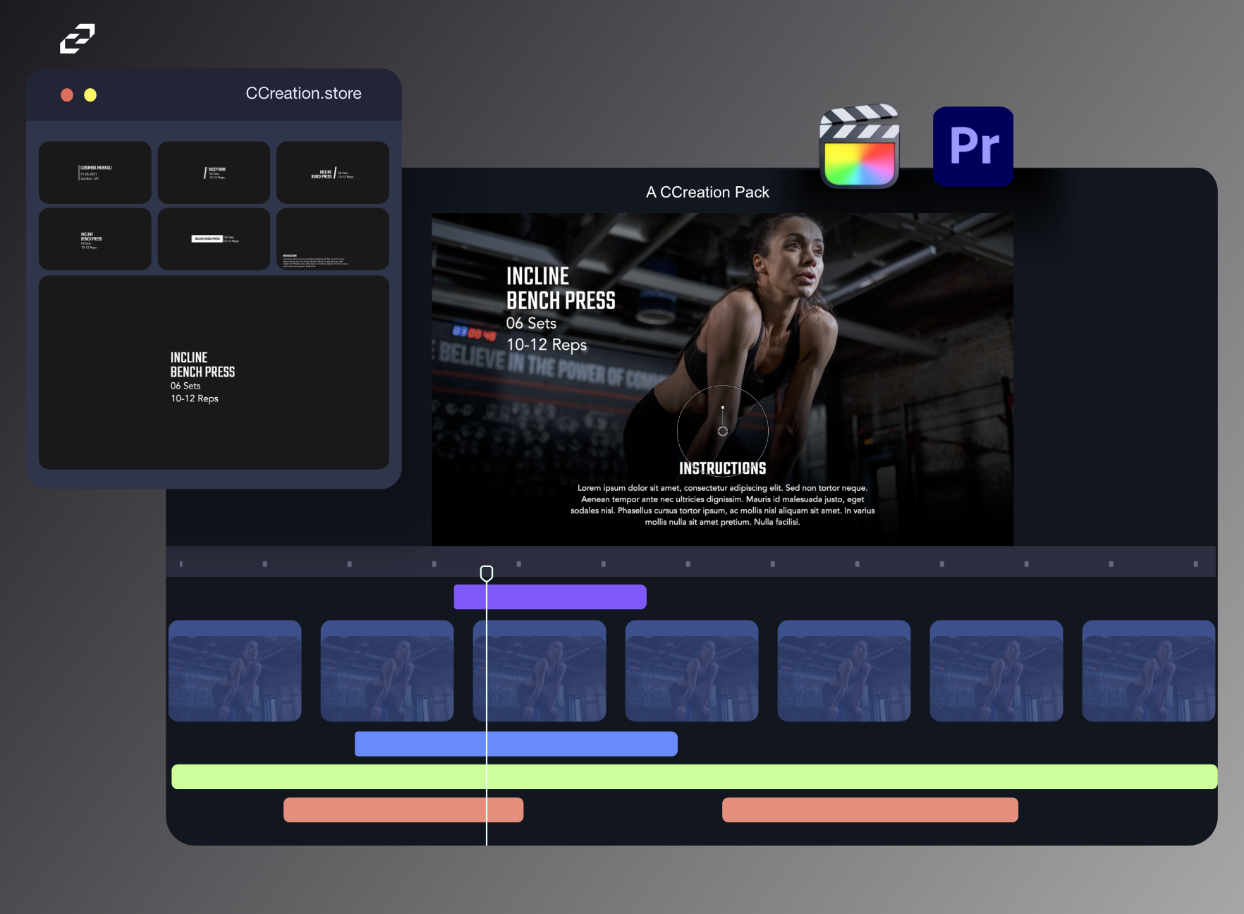 Lower Thirds - Titles and Elements for Final Cut Pro, Premiere Pro - C Creation Store