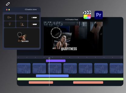 Animated Social Media Icons - Titles and Elements for Final Cut Pro, Premiere Pro - C Creation Store