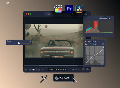 Final Cut Pro, Premiere Pro, DaVinci Resolve Cinematic LUTs, Colour Grading, Film LUTs - CCreation.Store