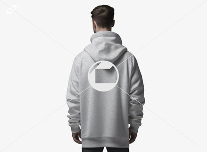 Model Hoodie PSD Mockup - Back View ccreation.store