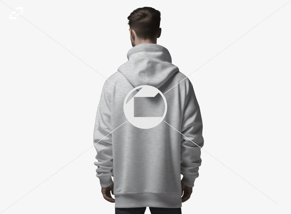 Model Hoodie PSD Mockup - Back View