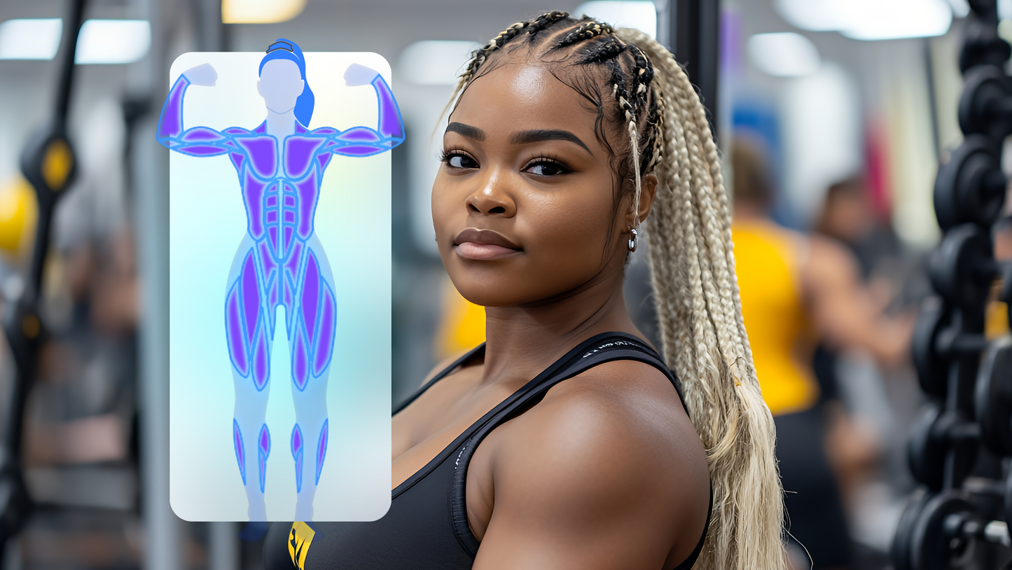 Fitness Graphic V4 Female Front & Back For Capcut ccreation.store