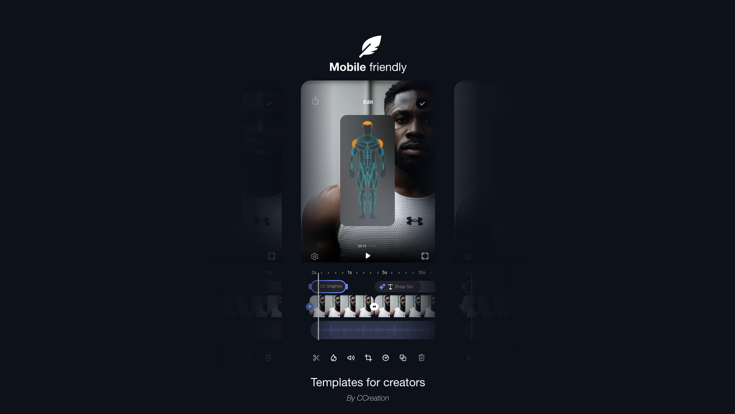 Gym Graphics V2 Mesomorph for CapCut ccreation.store