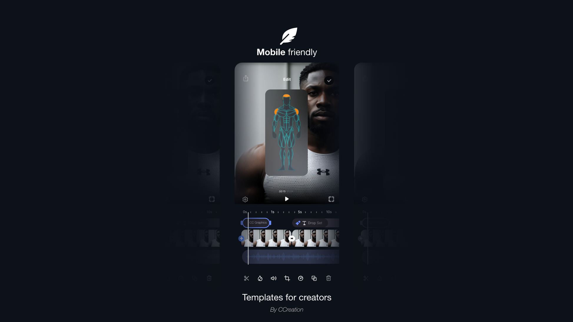 Gym Graphics V2 Mesomorph for CapCut ccreation.store