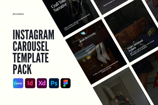 Clean Editorial Collection – Instagram Carousel Template Pack (Canva, Figma, Adobe XD, InDesign & Photoshop) ccreation.store