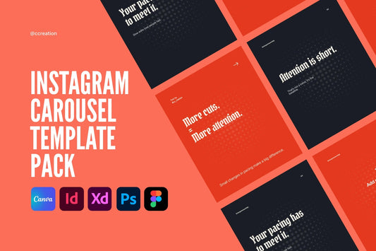 Clean Collection – Instagram Carousel Template Pack (Canva, Figma, Adobe XD, InDesign & Photoshop) ccreation.store