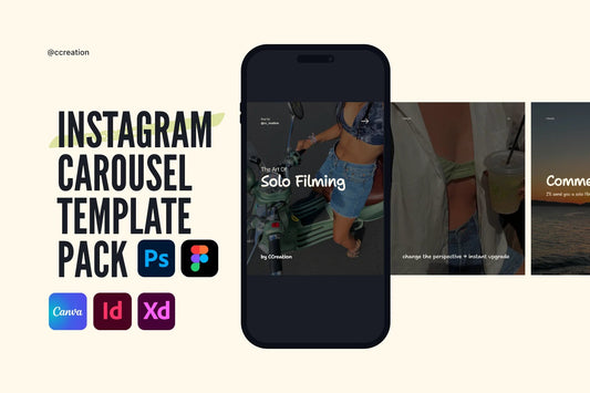 Clean Travel Collection – Instagram Carousel Template Pack (Canva, Figma, Adobe XD, InDesign & Photoshop) ccreation.store