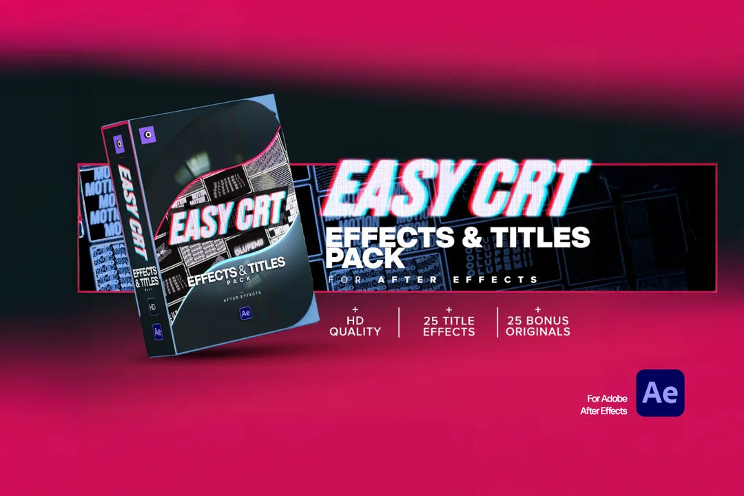 Easy CRT Effect Plus Titles For Premiere Pro & After Effects Luxury Leaks