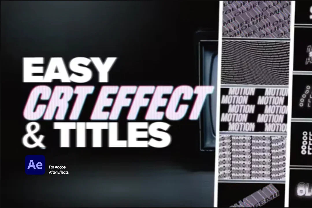 Easy CRT Effect Plus Titles For Premiere Pro & After Effects Luxury Leaks