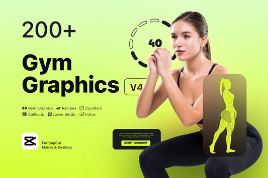 Gym Graphic V4 Female Bundle For Capcut ccreation.store